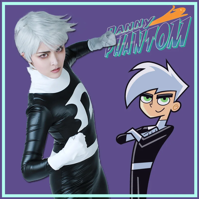 Danny костюм "Призрак" Daniel Danny Fenton Косплэй комбинезон