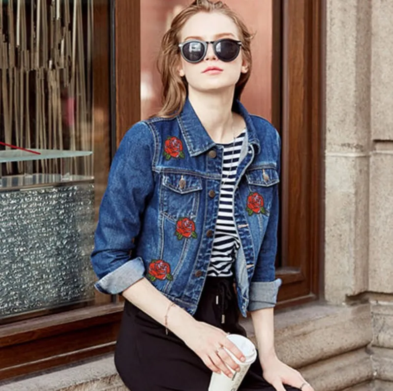 Горячая Распродажа 2 шт./компл. Цветочная вышитая Роза аппликация для пришивания