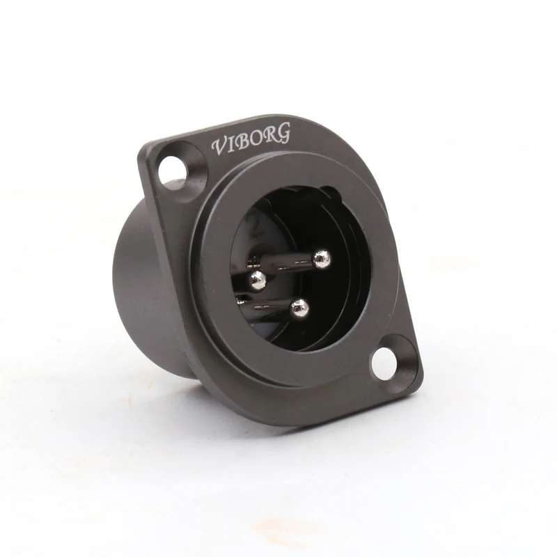 Viborg VC201M (R) 1 шт. Штекерный соединитель разъем 3 контактный для микрофона с родиевым