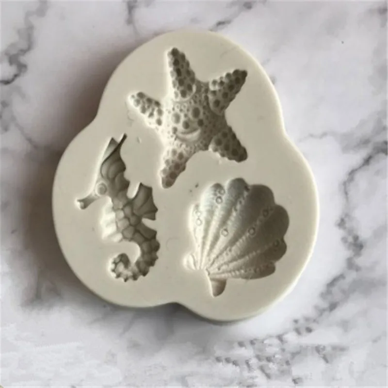 DIY Кондитерские инструменты 3D морской класс морская лошадь оболочки силиконовые