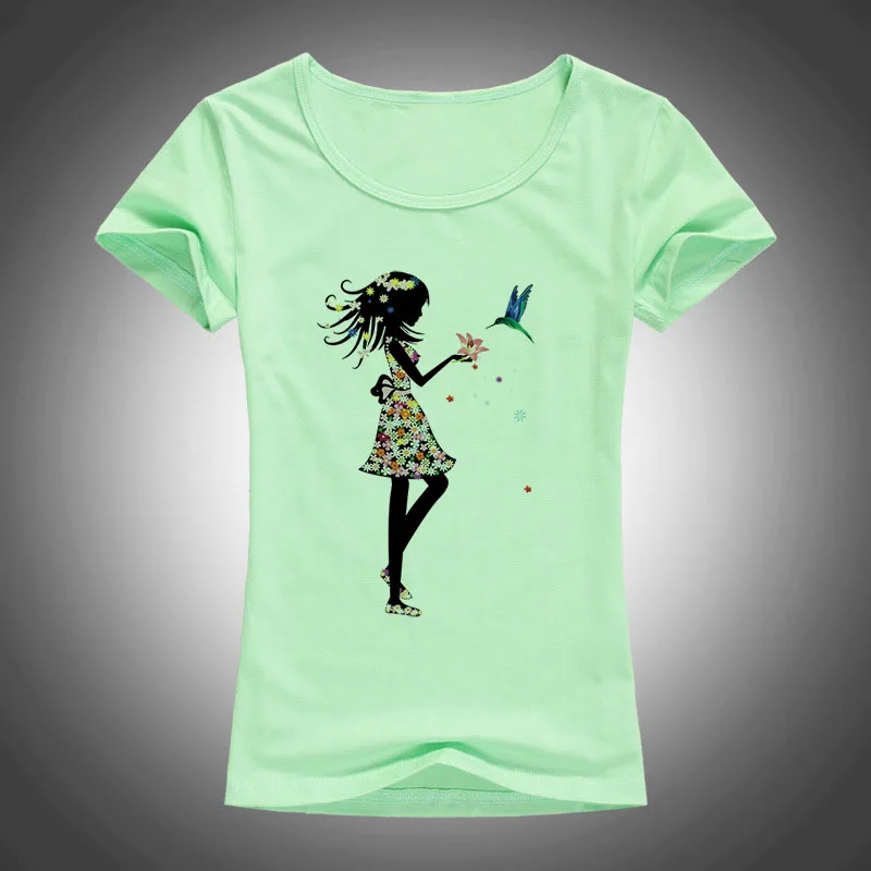 Женская летняя футболка с цветочным принтом модель F77 2017|women tees|fashion teest shirt women summer |