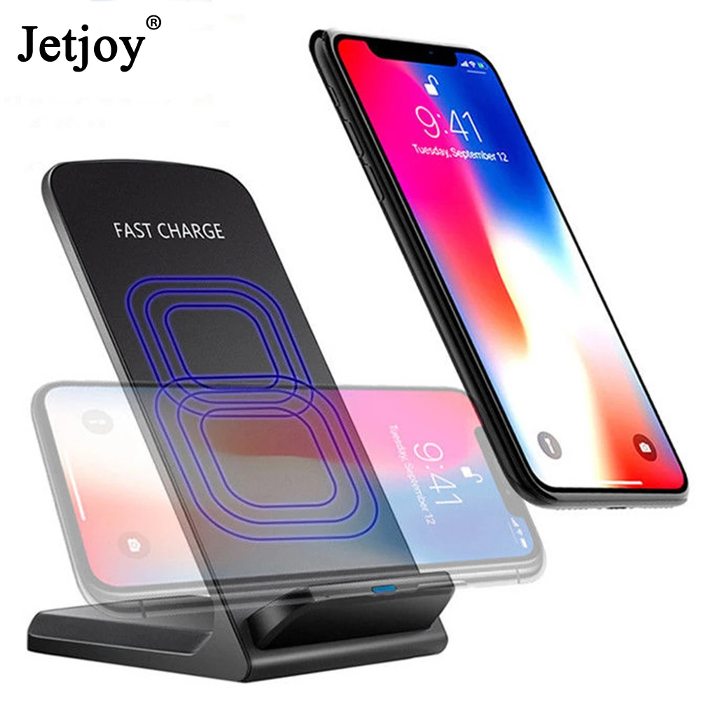 Беспроводное зарядное устройство Jetjoy 10 Вт для Samsung Galaxy Note 9 8 S9 + S8 S7 Edge QI Быстрое