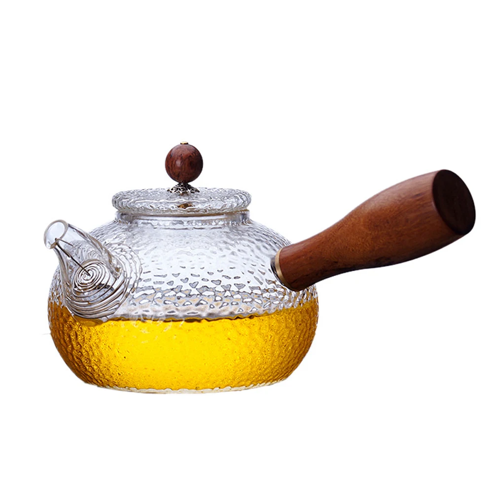 Новый креативный чайный набор из боросиликатного стекла с чашками бамбуковый