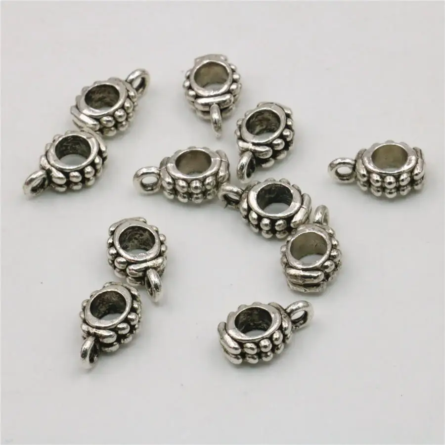 5PCS Hot Sale Separator Beads Copper Lucky DIY Loose Finding Accessories Circle Jewelry Making Design Women Girl Gifts 8x10mm | Украшения и