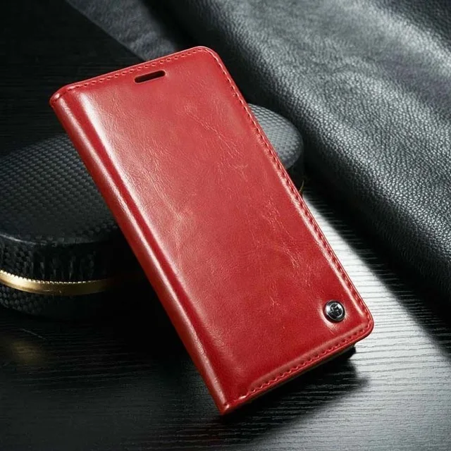 Red Магнитный чехол для Redmi 6A Note 6 Pro, Винтажный чехол-кошелек для Xiomi 8 Redmi Note3, кожаный флип-чехол - Цвет: Red
