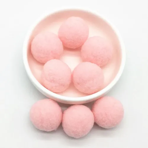 30mm 03Ligth pink Светильник с розовым и серым помпоном для рукоделия, мягкие помпоны для рукоделия, помпоны для рукоделия, Свадебный декор, клей на ткани, аксессуары 8 мм до 30 мм, 20 г - Цвет: 30mm 03Ligth pink
