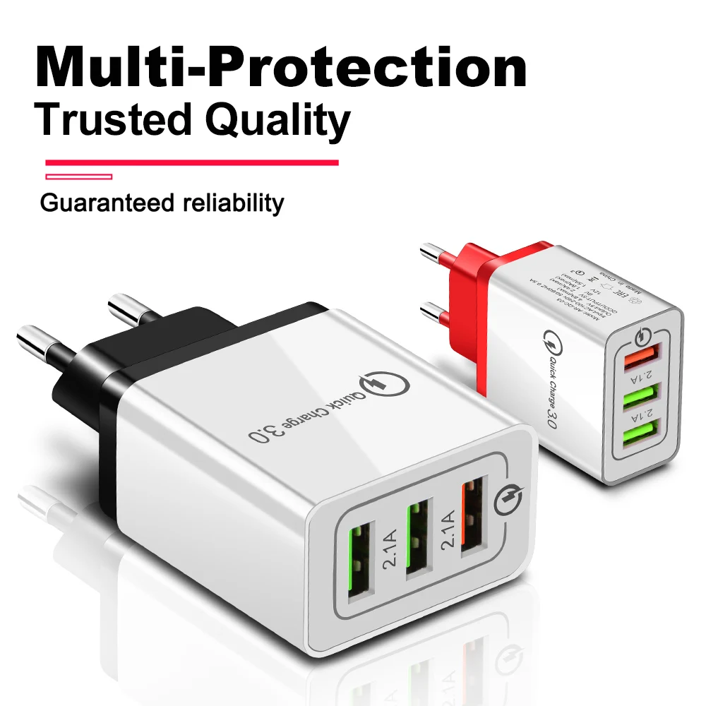 Быстрая зарядка 3 0 USB зарядное устройство QC порта быстрая 18 Вт настенное для iPhone XS