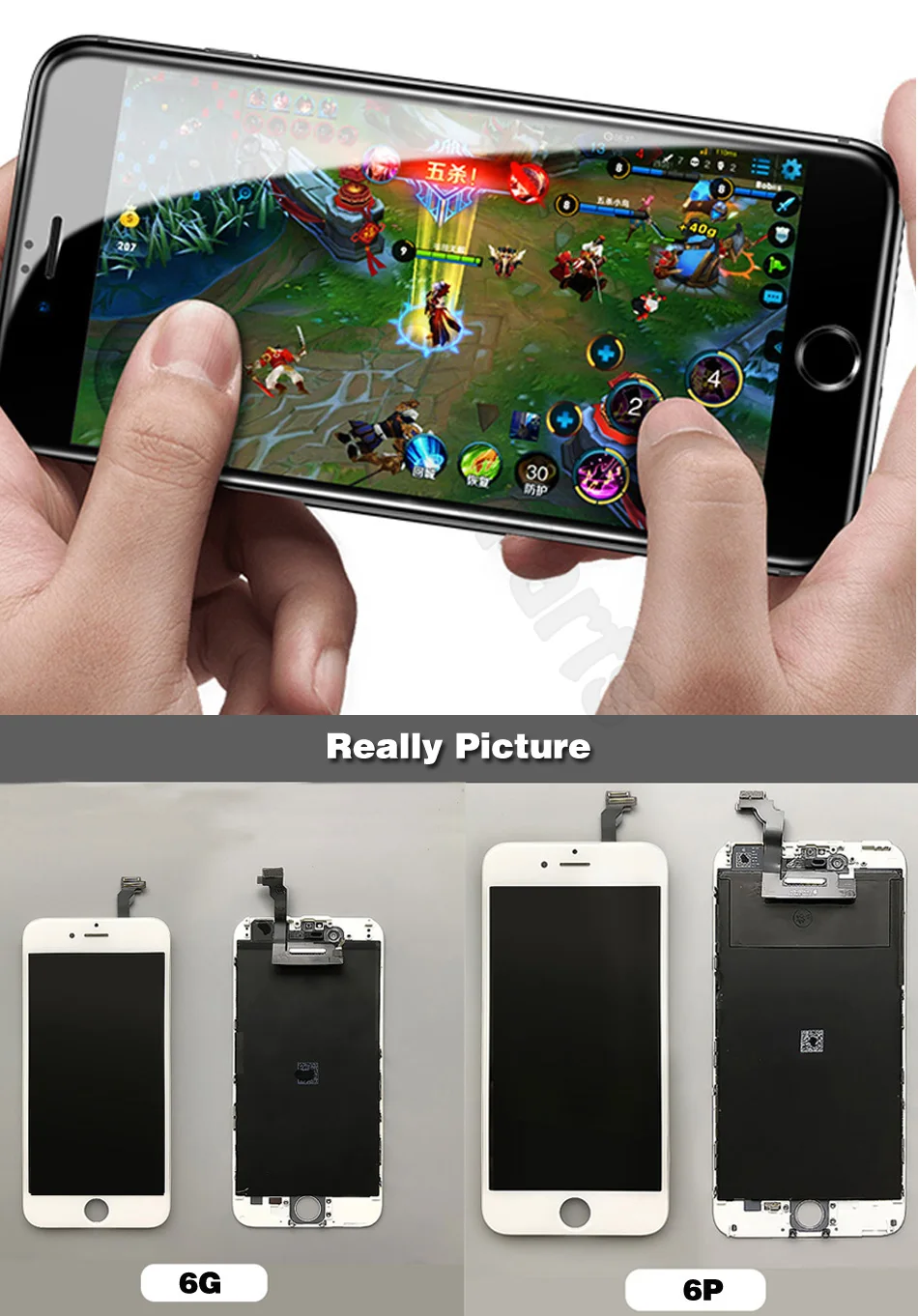 ЖК-экран с логотипом для iPhone 6S 6S plus 6G 7 8 x ЖК-дисплей дигитайзер сенсорный экран полная сборка Замена