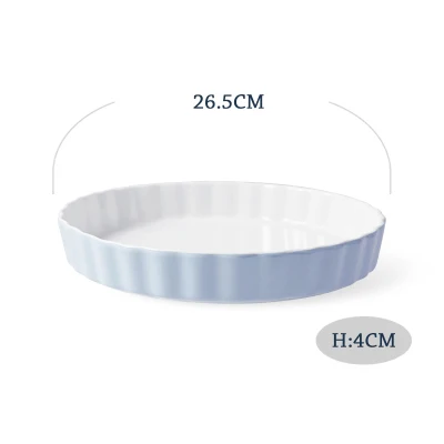 

Посуда тарелки розовый синий поднос для выпечки запеченные рисовые блюда пигментированный Фарфор Круглый 10 дюймов блюдо для спагетти Lasagna высокое качество