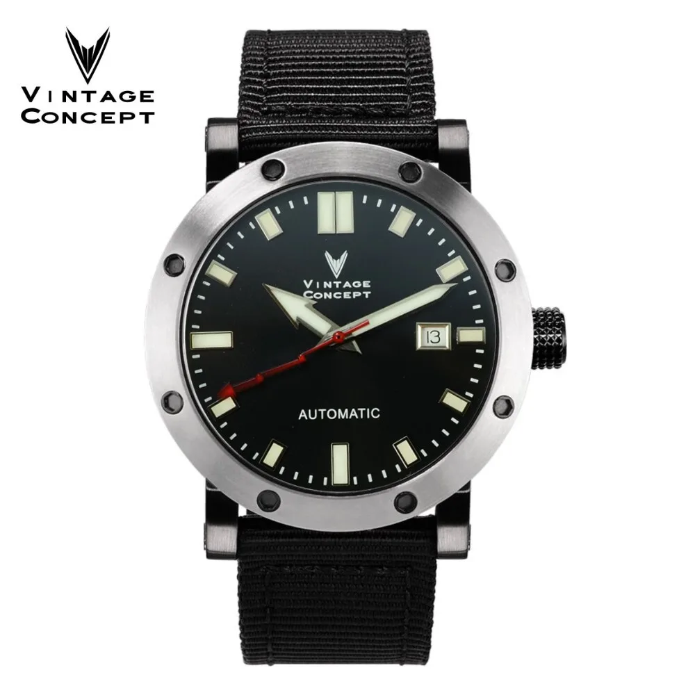 Модные мужские автоматические часы San Martin с сапфировым стеклом 50 м