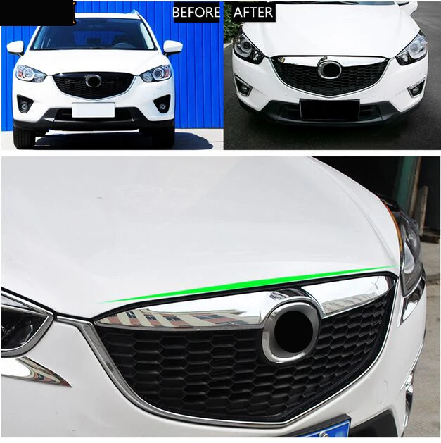 Подходит для 2012 16 mazda CX 5 CX5 Хромированная передняя сетка решетка крышка отделка