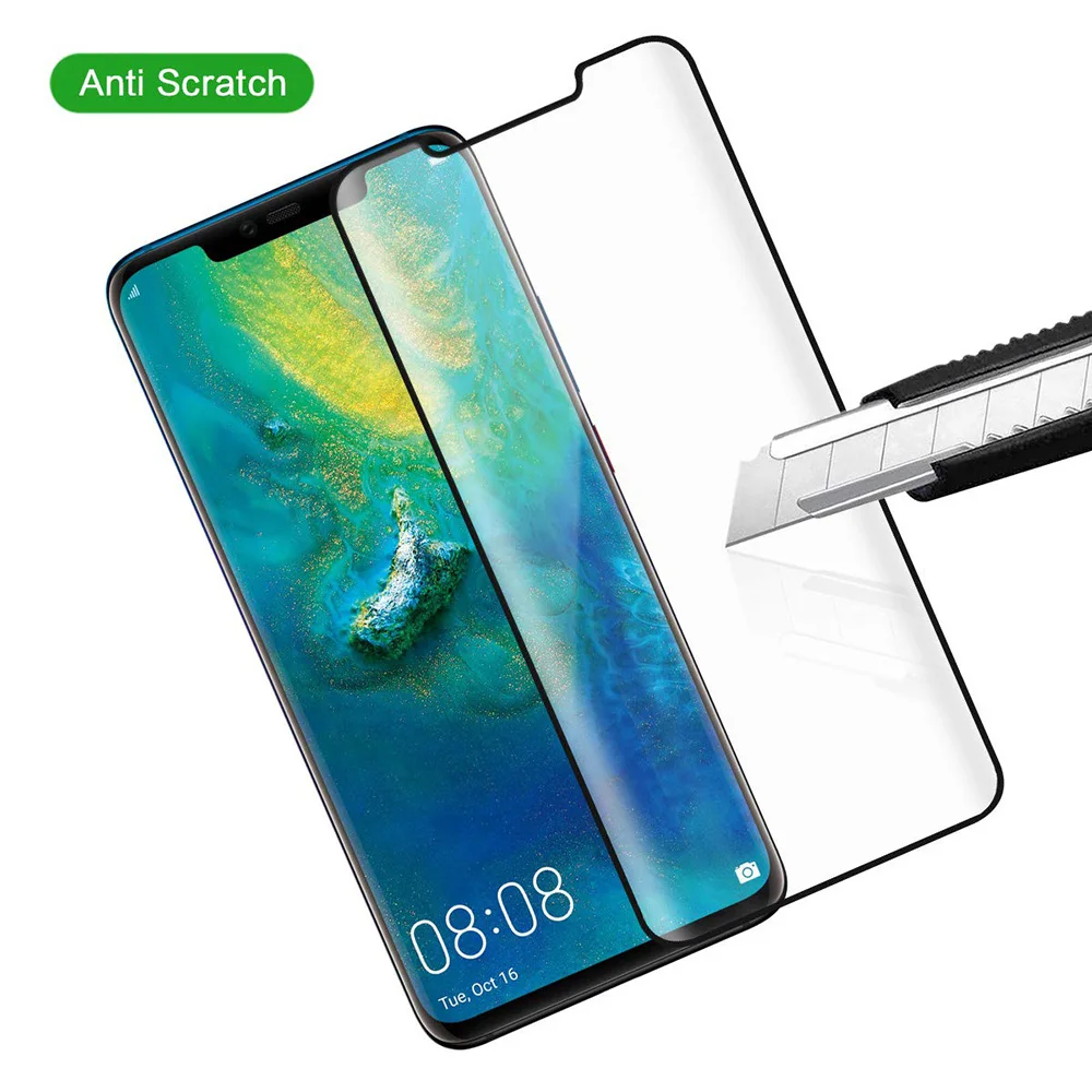 NYFundas 5D full coverd tempered glass screen protector +clear tpu case for huawei mate 20 pro lite p20 cover temperato |