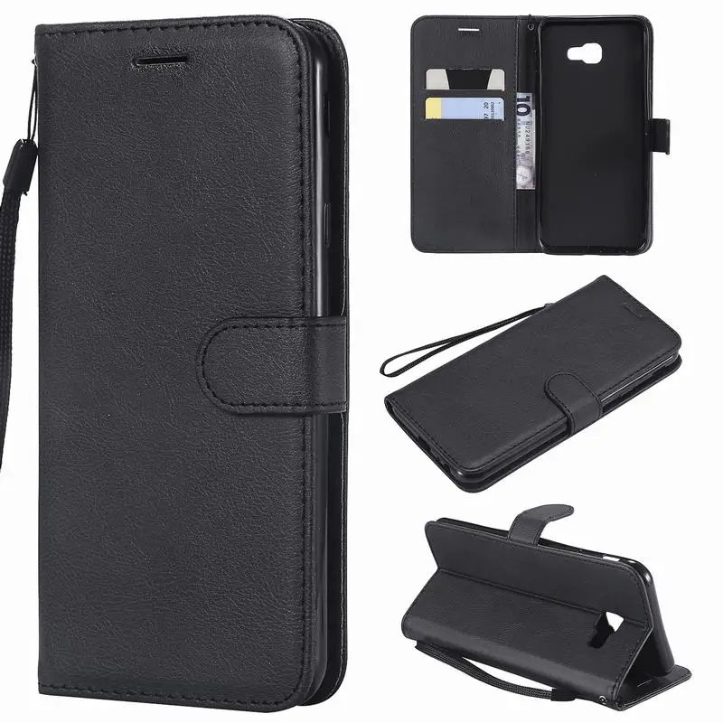 Black Case 2 Флип-чехол для samsung J4, чехол для samsung J4 Plus, кожаный роскошный чехол-книжка, чехол для телефона samsung Galaxy J4 Plus, чехол - Цвет: Black Case 2
