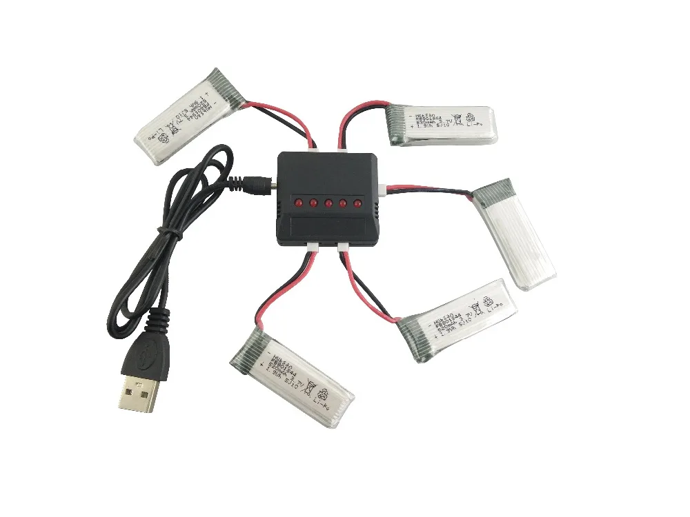 Hubsan X4 H107P вертолет батарея H107P-09 запасные части для самолета 5 шт 3 7 V 520mah и в 1