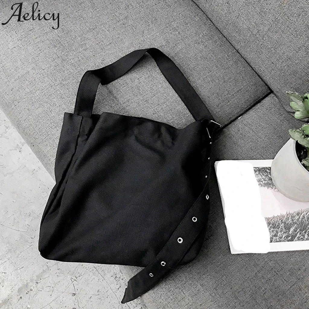 Женская Холщовая Сумка Aelicy однотонная универсальная сумка через плечо