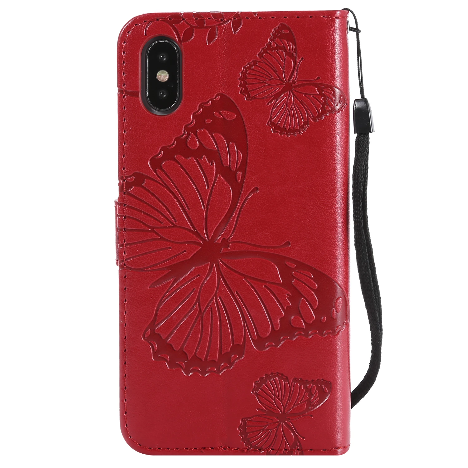 Чехол с бабочкой для iPhone 5 6 7 8 XS Max Plus X XR Стильный чехол книжка кошелек флип кожа