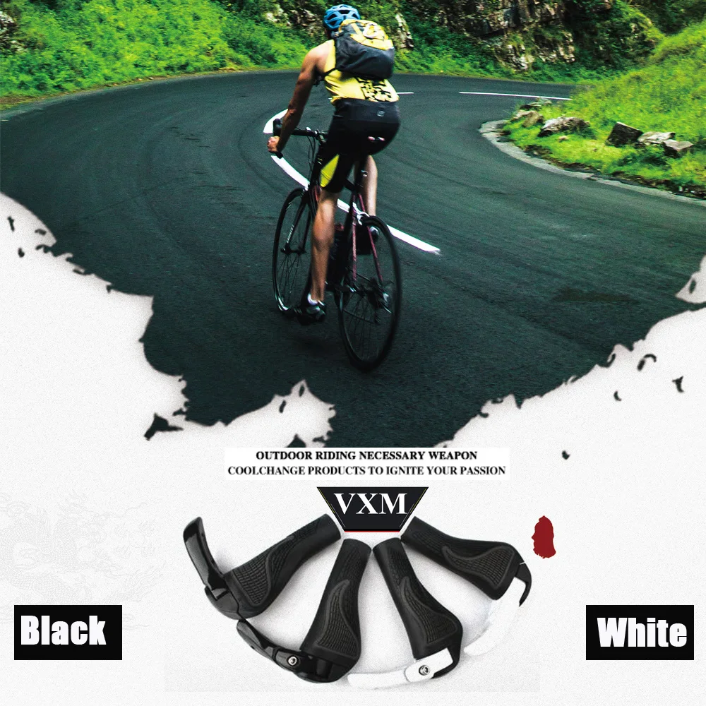 VXM прочные противоскользящие резиновые интегрированные велосипедные ручки на