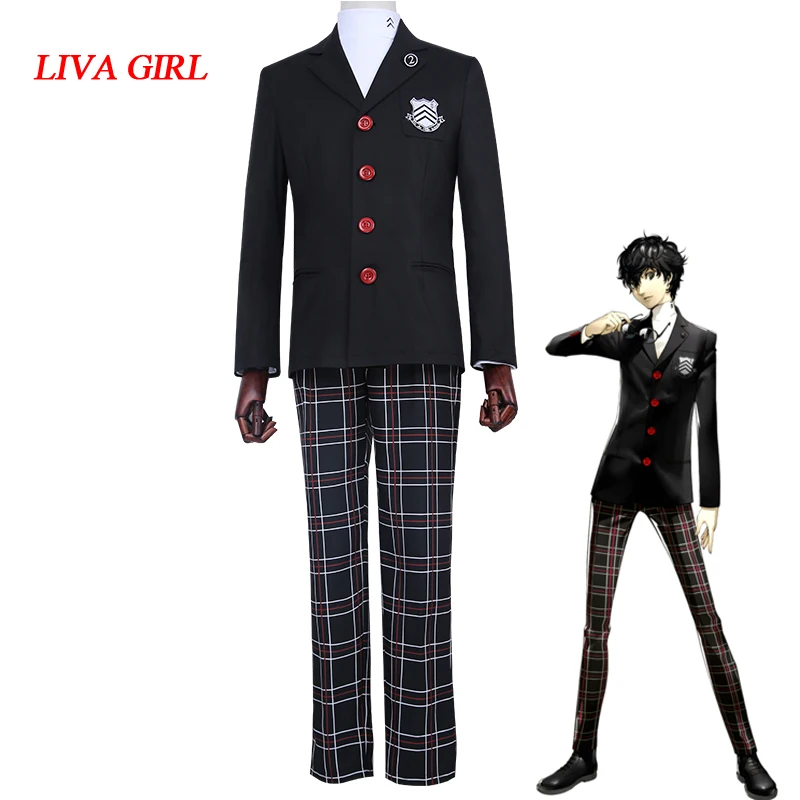 Аниме Persona 5 взрослый костюм для косплея Ren Amamiya Джокер Косплей Полный комплект