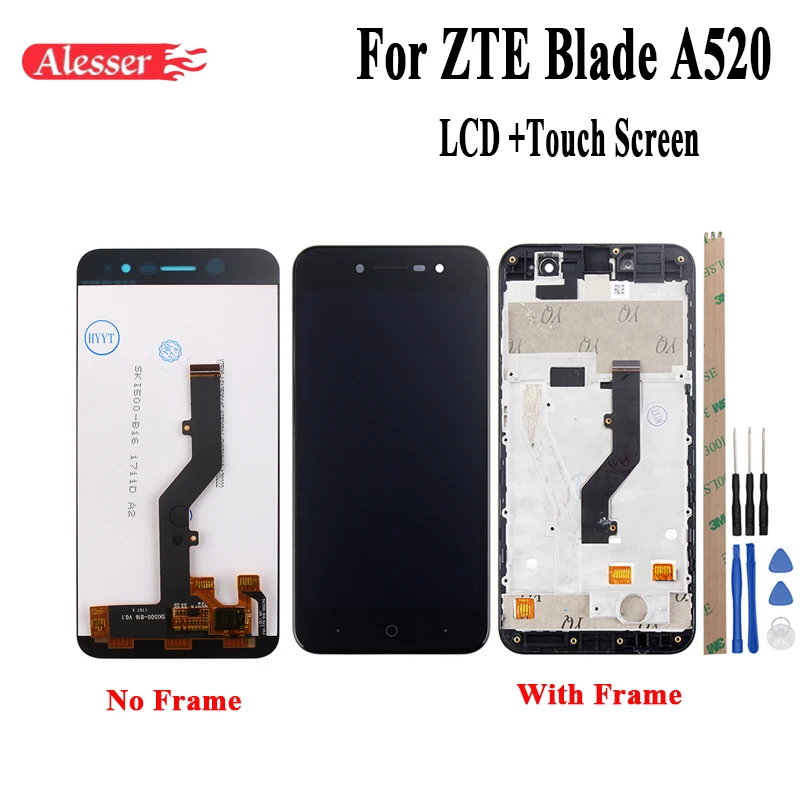 ЖК дисплей Alesser для ZTE Blade A520 сенсорный экран с рамкой в сборе ремонтные детали 5