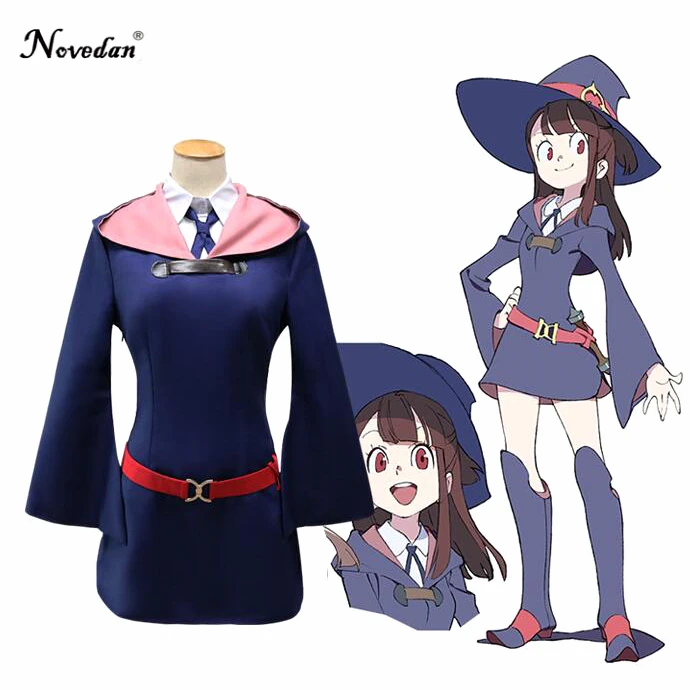 Маленькая ведьма Academy Sucy Manbavaran Akko Kagari Lotte костюмы для косплея аниме платье униформа одежда на Хэллоуин, костюмы