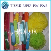 wholesale 500pcslot 1435cm tissue paper pom poms flower colors available weddings birthday decorations baby shower