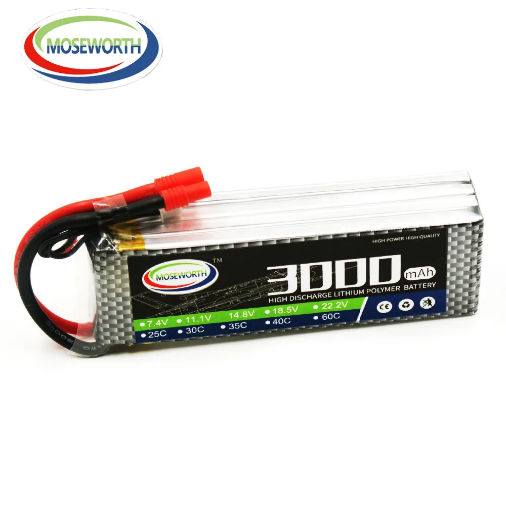 MOSEWORTH RC LiPo Батарея 4S 14 8 V 3000 мА/ч 60C аэрокамера для дистанционно управляемого