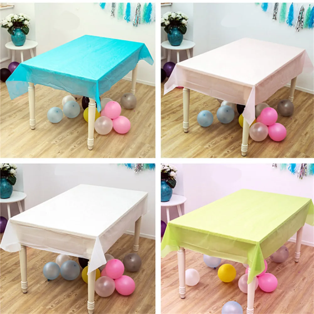 137x183 см DIY одноцветная одноразовая скатерть для детей с днем рождения вечеринки