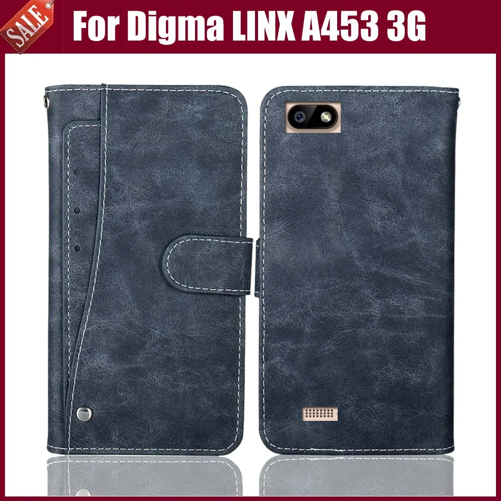 Новый дизайн! Чехол Digma LINX A453 3G Роскошный кошелек винтажный кожаный флип-чехол для