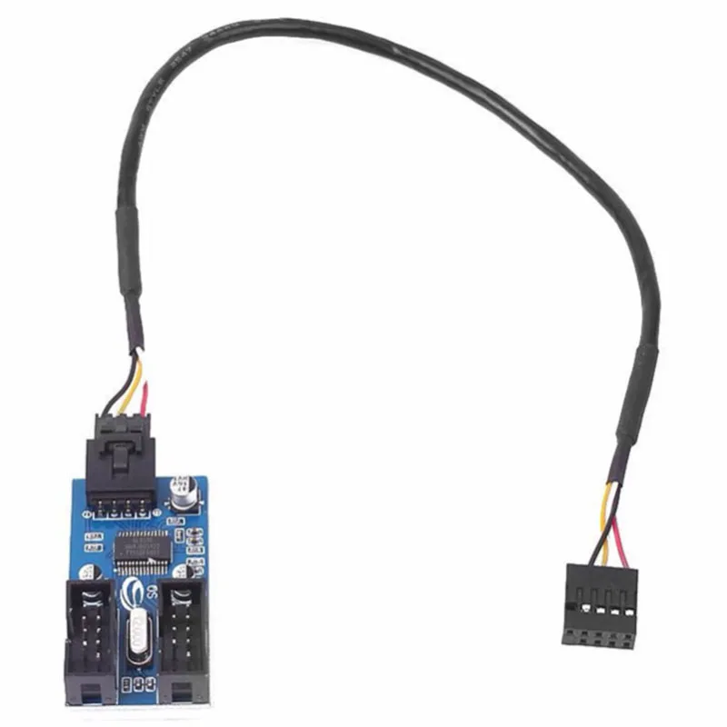9Pin заголовка материнской платы двойной 9 контактный разъем Usb удлинитель адаптер