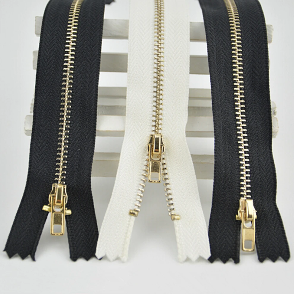 4 шт./лот молнии черные закрытые металлические золотые зубья швейные и аксессуары