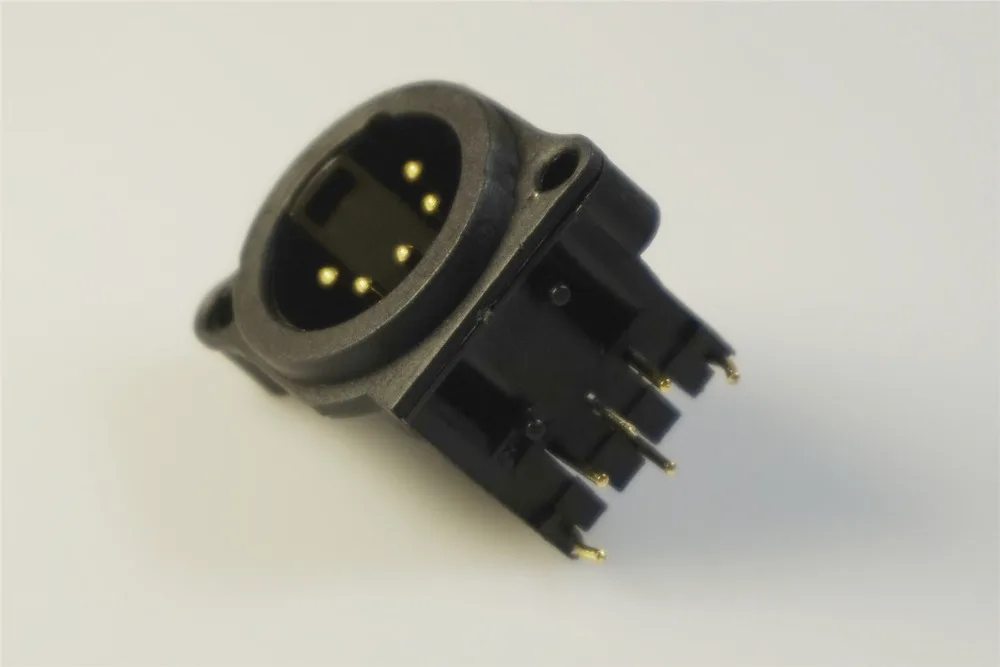 100 pcs XLR Plug 5 pin Male Header Pin Right Angle PCB through Holes Panel Mount Latch Lock Position circular | Обустройство дома