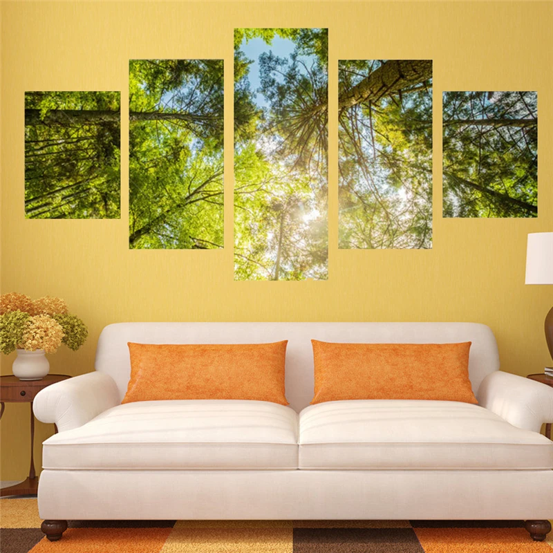 Картина маслом Куадрос 5 шт./компл. настенные картины с изображением лесного