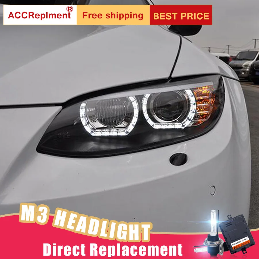 2 шт. светодиодный фары для BMW M3 E92 E93 2008 2013 Автомобильные ангельские глазки