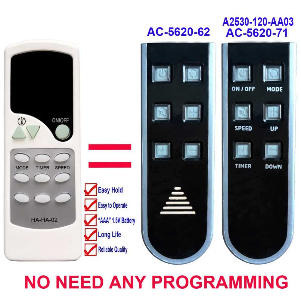 

YINGRAY for Haier Commercial Cool Air Conditioner Remote Control AC-5620-62 AC562062 AC-5620-71 AC562071 A2530-120-AA03
