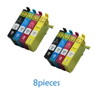 8pcs compatible for espon t1291 ink cartridges for epson cartridges t1291 stylus sx235w sx 235w sx 235w printer inkjet with chip