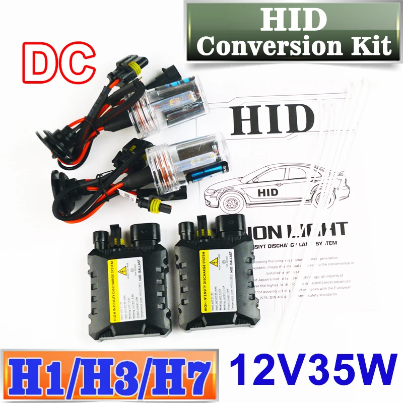 Hippcron ксенон DC HID переделочный комплект 12V 35W H1 H3 H7 лампы Тонкий балласт