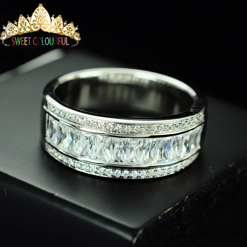 100% 18K 750Au Gold Moissanite Diamond man Ring D color VVS With national certificate MO-020 | Украшения и аксессуары