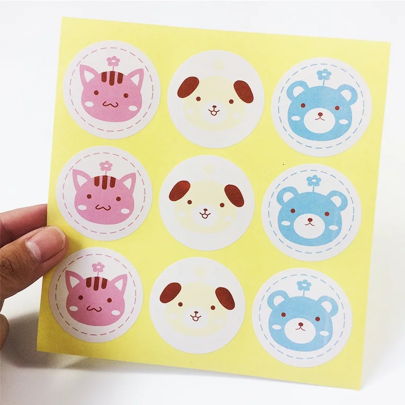 90 шт./лот декоративные наклейки с милыми кошками и собаками медведями