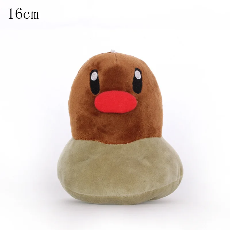 Diglett 16cm Рождественский подарок Аниме Пикачу чармандер Бульбазавр белка эльф плюшевые мягкие куклы прекрасная коллекция детские игрушки - Цвет: Diglett 16cm