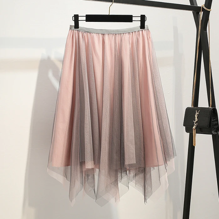 

new women chiffon top blouse & pleated skirt sweet suit fashion shirt skirt two-piece outfit vestidos lady clothes girl cute