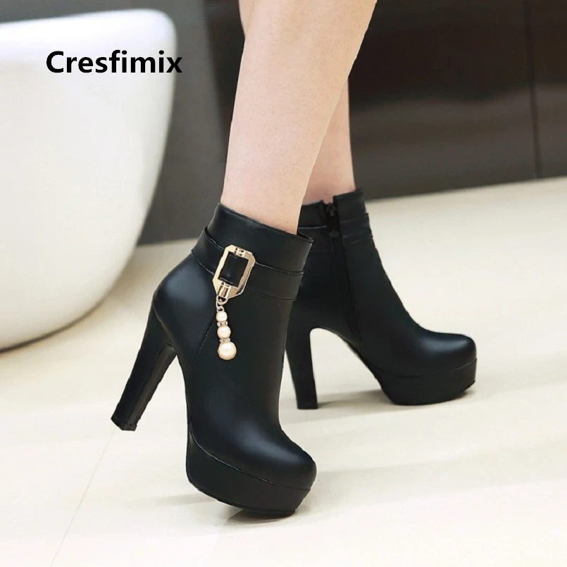 Cresfimix/2018 женские модные удобные бежевые осенние и зимние теплые ботинки botas femininas