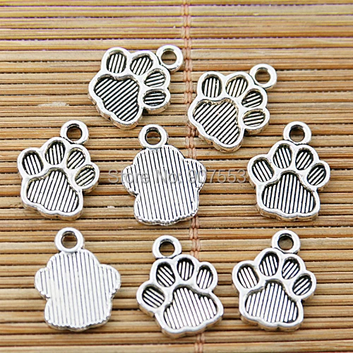 

60pcs Tibetan silver footprint charms EF1687