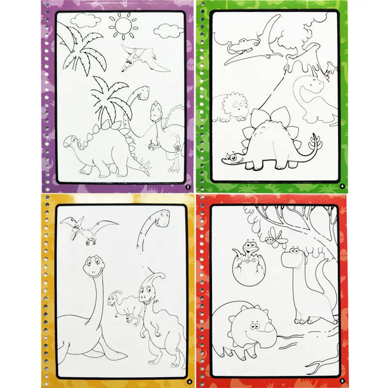 Многоразовая Волшебная книга ручка для рисования водой Детская мультяшная