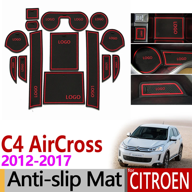 

Anti-Slip Gate Slot Mat Rubber Coaster for Citroen C4 AirCross 2012 2013 2014 2015 2016 2017 Accessories Car Sticker 14PCS