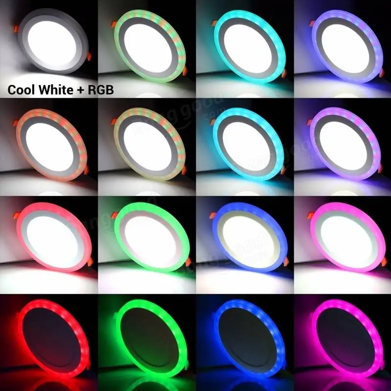 Светодиодсветильник круглая Встраиваемая потолочная лампа двухцветная