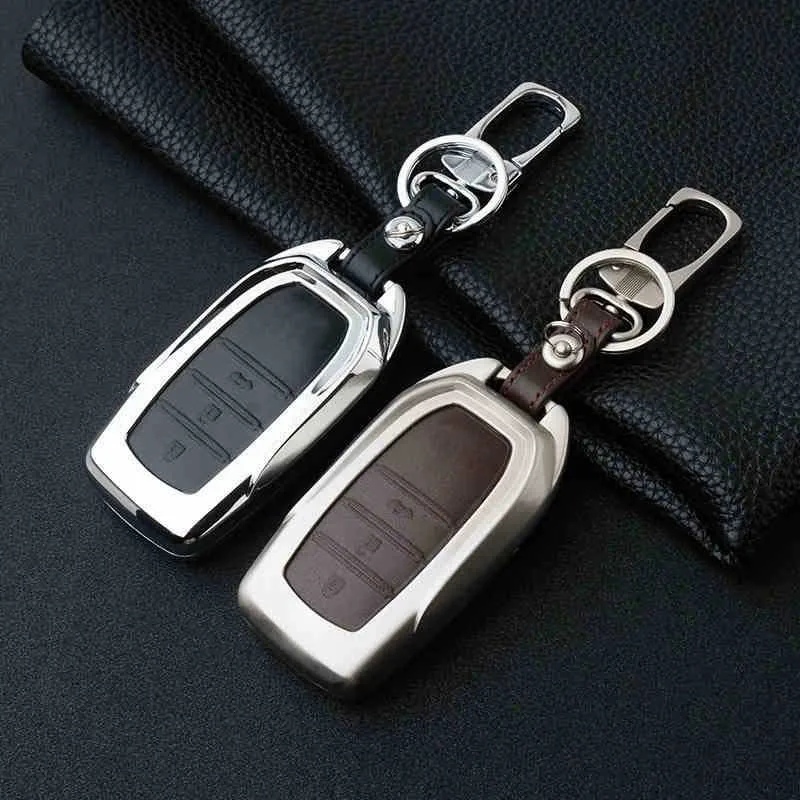 Peacekey цинковый сплав + Кожаный Автомобильный смарт ключ чехол для Toyota Camry Corolla Crown