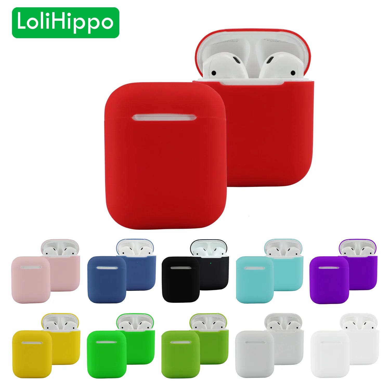 LoliHippo наушники Мягкий чехол Чехол для New Air Pods Bluetooth беспроводные защитный