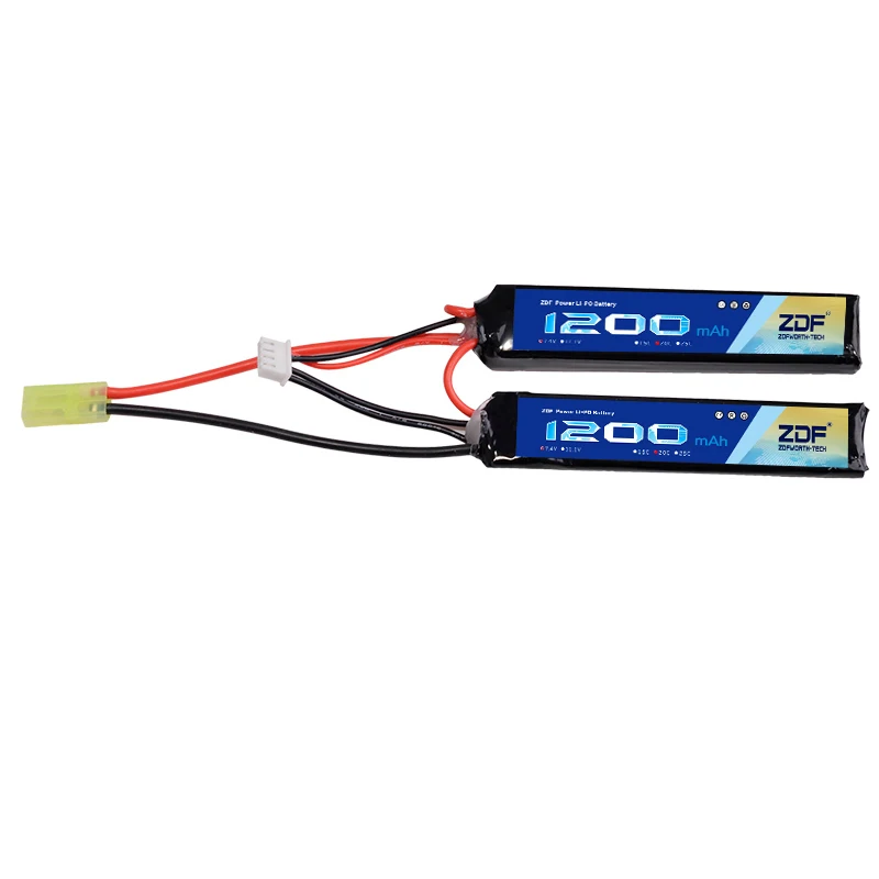 Аккумулятор ZDF Lipo 2S 3S 7 4 В 11 1 1200 мАч 25C Вт Mini Tamiya MAX 60 модель пистолета для страйкбола