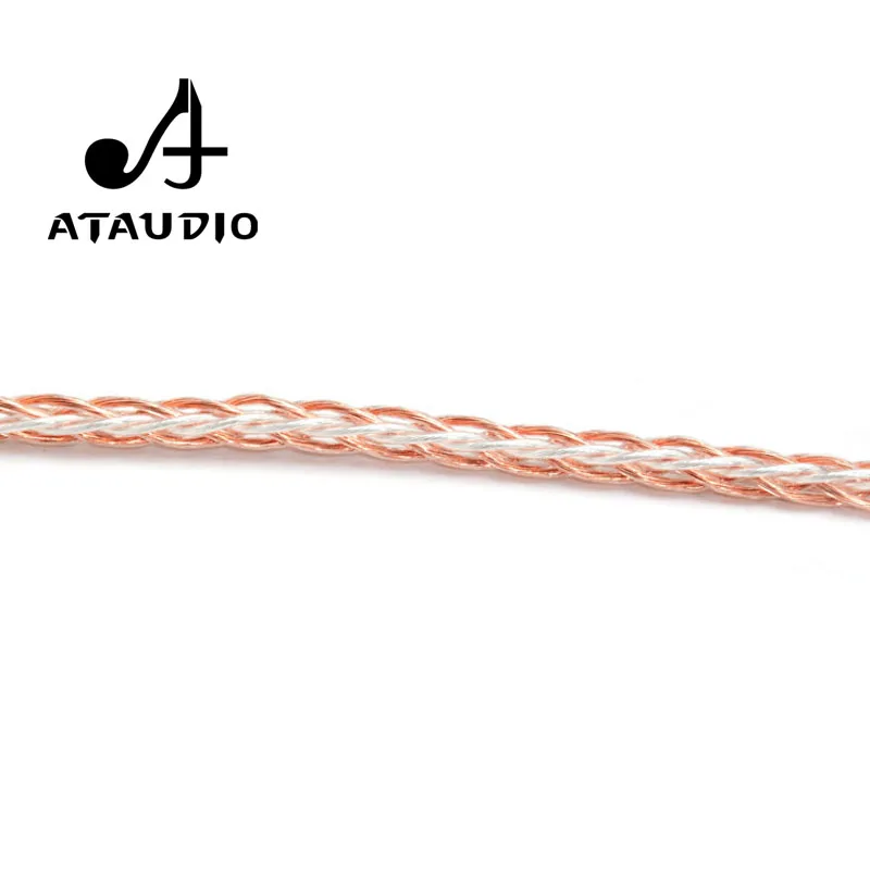 ATAUDIO Hifi XLR кабель 7N OCC серебристый и медный 3 контактный 2XLR штекер гнездо 1 м 2