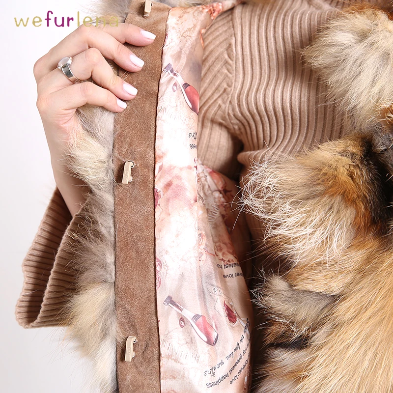 Short Red Fox Fur Genuine Coat Real Natural Waistcoats Winter Jacket Women Clothes Coats for Female |